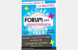 Forum des associations  samedi 3 septembre 2022